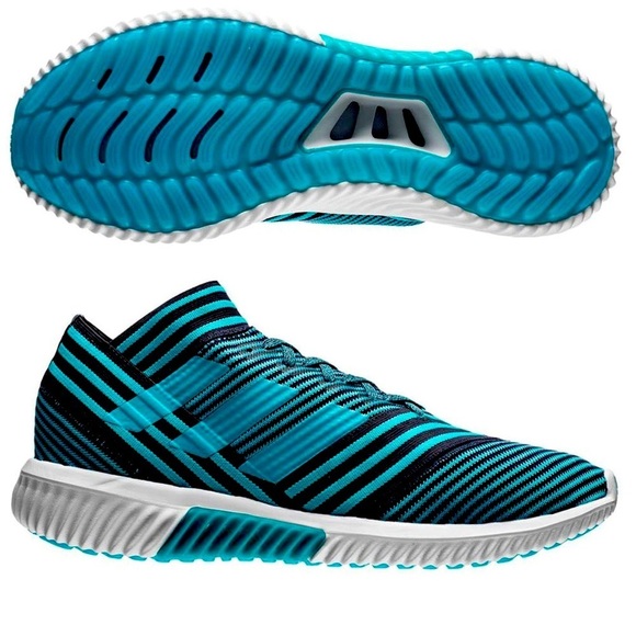 adidas Other - Adidas Mens Nemeziz Tango 17.1 Indoor Soccer Shoes Blue Black Stripe Size 10